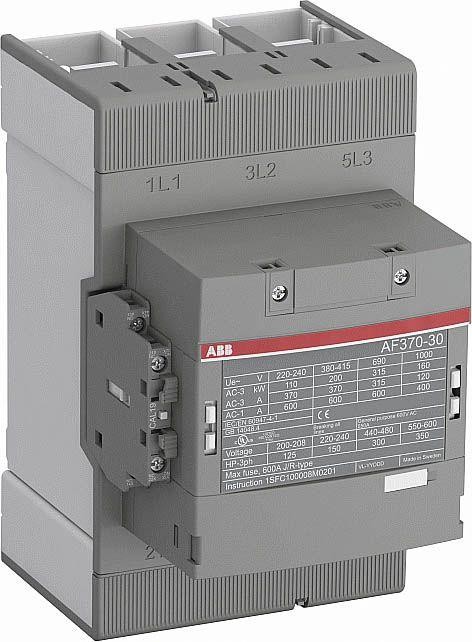  Контактор AF370-30-11-13 370А AC3 катушка 100-250В AC/DC ABB 1SFL607002R1311 