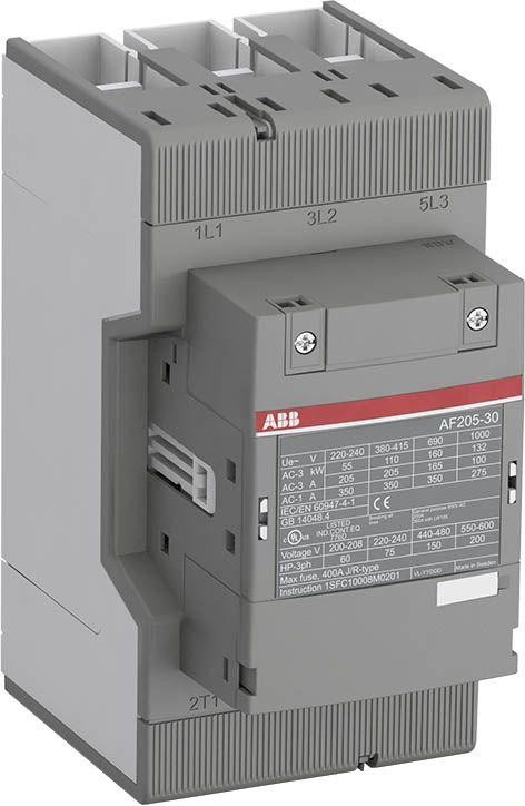  Контактор AF205-30-00-14 205А AC3 катушка 250-500В AC/DC ABB 1SFL527002R1400 