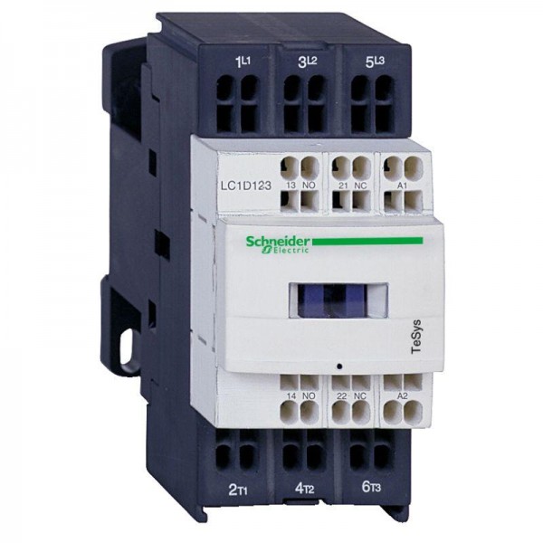 Контактор 3п 12А D НО+НЗ 220В 50/60Гц пружинный зажим SchE LC1D123M7 