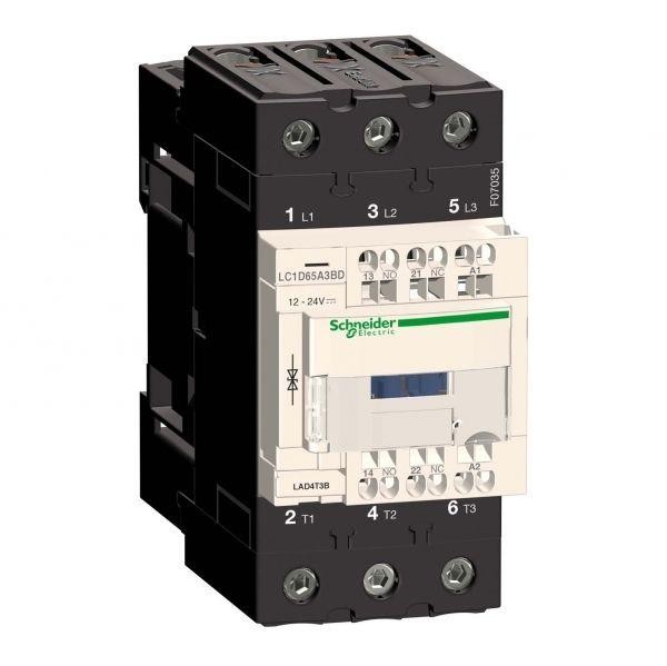  Контактор 3п EVERLINK AC3 440В 65А пружинный зажим; катушка управления 24В DC SchE LC1D65A3BD 