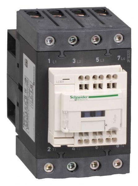 Контактор 4п EVERLINK AC1 415В 60А пружинный зажим; катушка управления 48В AC 50/60Гц SchE LC1DT60A3E7 