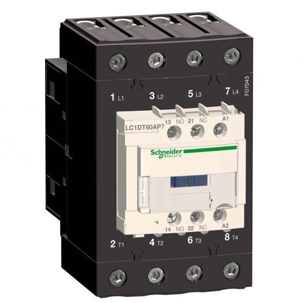  Контактор 4п EVERLINK AC1 415В 60А катушка управления 230В AC 50/60Гц SchE LC1DT60AP7 