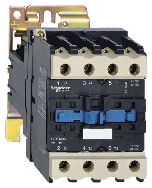  Контактор D 4п/60А (2НО+2НЗ) АС1 220В DC 1.8Вт расш. диапазон зажим под винт SchE LP1D40008MW 