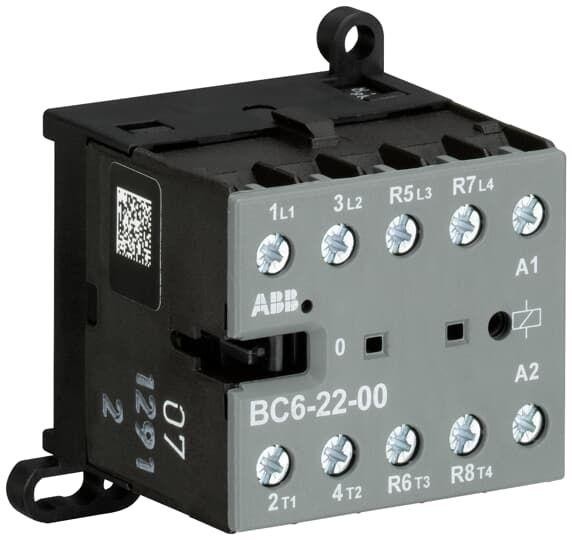  Миниконтактор BC6-22-00-01 9А (400В AC3) катушка 24В DC ABB GJL1213501R0001 