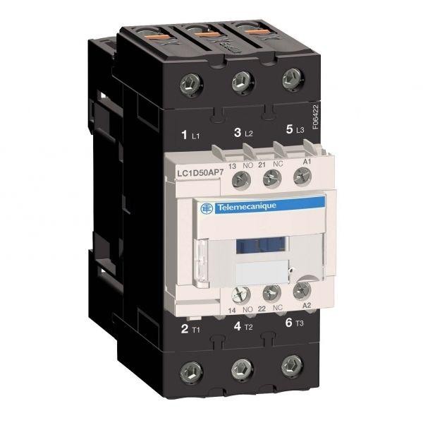  Контактор 3п 50А D50 1НО+1НЗ 230В AC SchE LC1D50AP7 