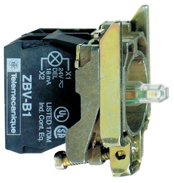  Корпус кнопки 22мм 120В с подсветкой SchE ZB4BW0G11 