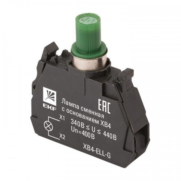  Лампа сменная c основанием XB4 зел. 400В PROxima EKF XB4-ELL-G 