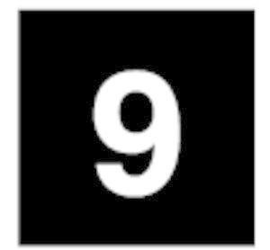  Шильдик "9" 89TQ25 черн. EATON 093329 