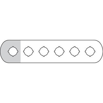  Шильдик MA6-1009 для пласт. кноп. поста 6 мест (1 желт.) ABB 1SFA611930R1009 