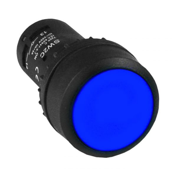  Кнопка SW2C-11 возвратная син. NO+NC EKF sw2c-11s-b 