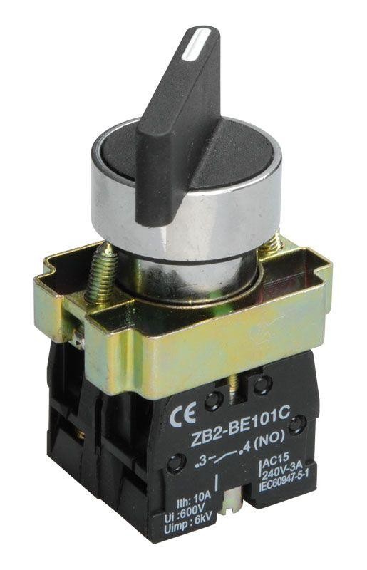  Переключатель LAY5-BJ25 на 2 полож. черн. I-O дл. ручка ИЭК BSW70-BJ-2-K02 