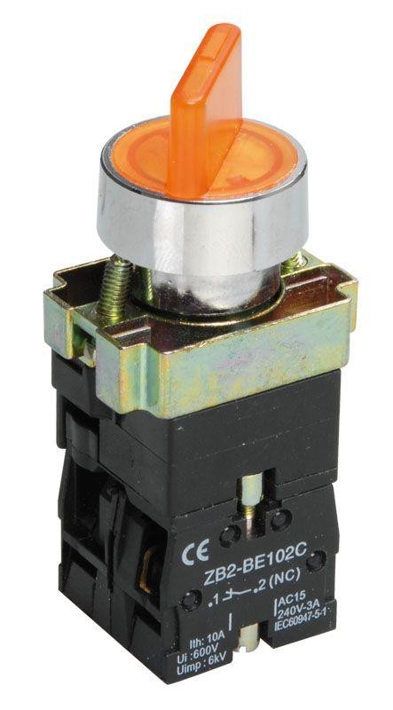  Переключатель LAY5-BK2565 на 2 полож. желт. ИЭК BSW90-BK-2-K05 