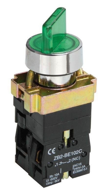  Переключатель LAY5-BK2365 на 2 полож. зел. IEK BSW90-BK-2-K06 