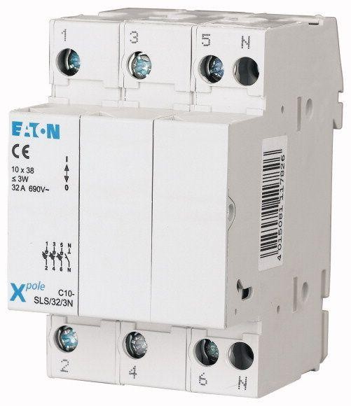  Держатель предохранителя 10х38 3+N C10-SLS/32/3N EATON 112224 