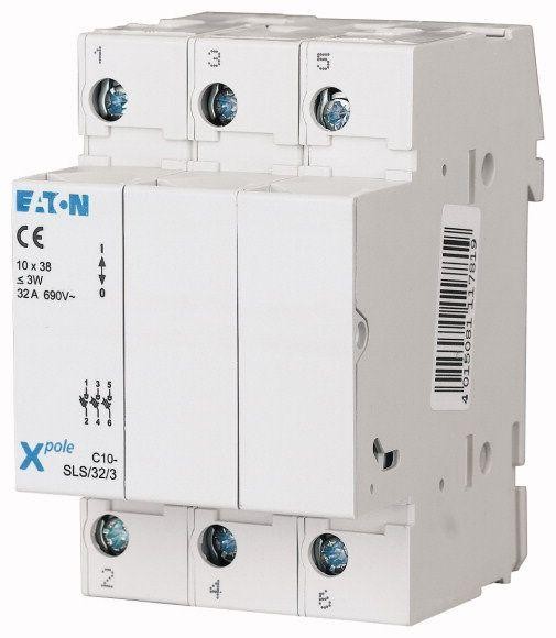  Держатель предохранителя 10х38 3п C10-SLS/32/3 EATON 112223 