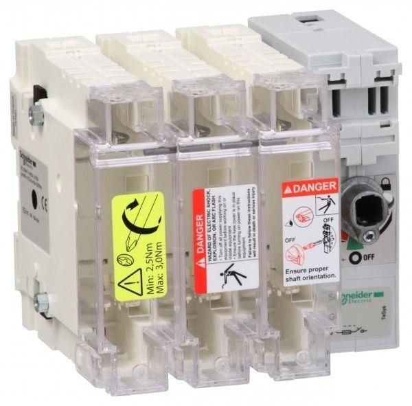  Рубильник 3п GS1 120А с предохранителем 22х58 SchE GS2K3 