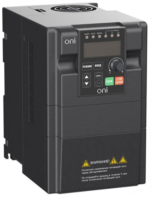  Преобразователь частоты A150 380В 3ф 3.7кВт 10А встроенный торм. модуль ONI A150-33-37NT 