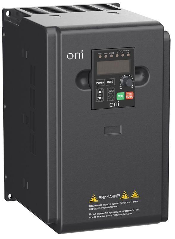  Преобразователь частоты A150 380В 3ф 7.5кВт 17А встроенный торм. модуль ONI A150-33-75NT 