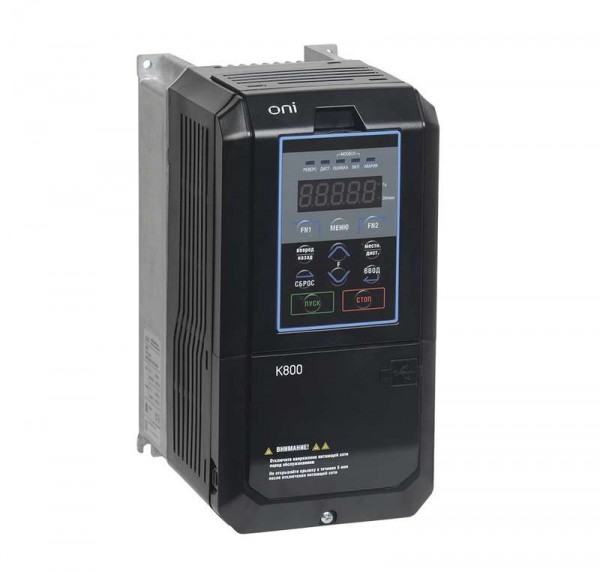  Преобразователь частоты K800 380В 3ф 7.5-11кВт 18-24А ONI K800-33E075-11TSIP20 