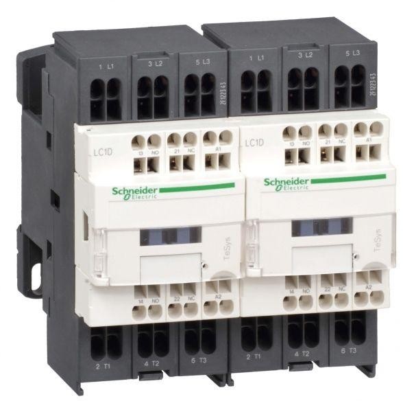  Контактор реверсивный 3п/9А НО+НЗ 24В DС пруж. SchE LC2D093BD 