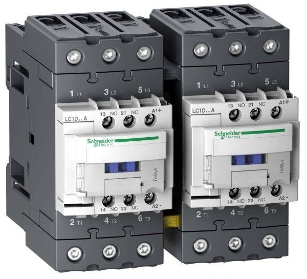  Контактор реверсивный 3п 65А EVERLINK AC3 440В катушка управления 24В DC SchE LC2D65ABD 