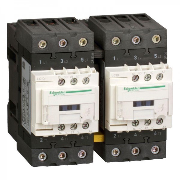  Контактор реверсивный 3п 50А EVERLINK AC3 440В катушка управления 24В DC SchE LC2D50ABD 