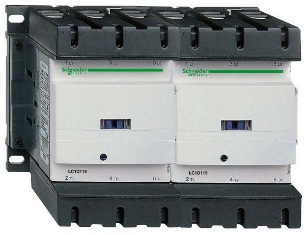  Контактор реверсивный 3п 115А НО+НЗ 220В 50/60Гц SchE LC2D115M7 