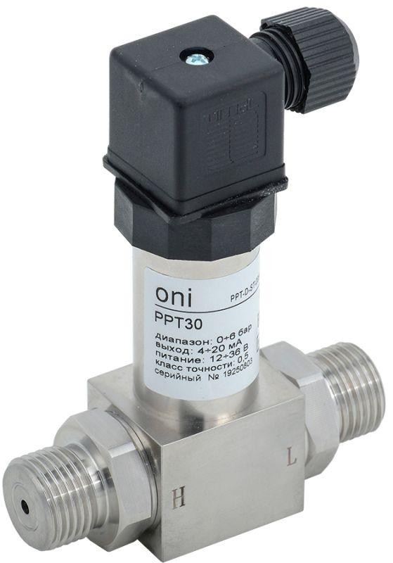  Преобразователь давления PPT30 0.5% 0-6Бар 4-20мА G1/2 DIN43650 ONI PPT-D-ST-006-4-20-2-2 