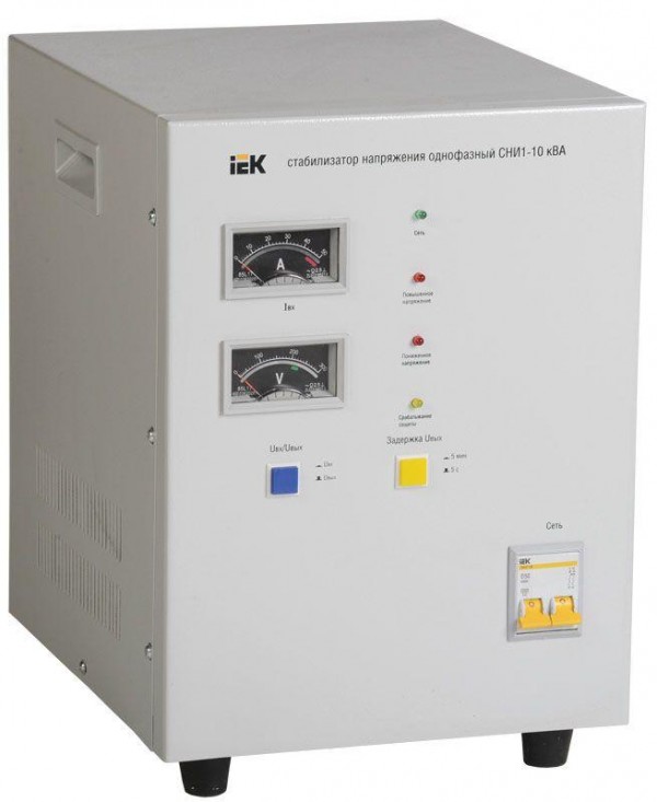  Стабилизатор напряжения СНИ 1/220 10.0кВА 1ф ИЭК IVS10-1-10000 