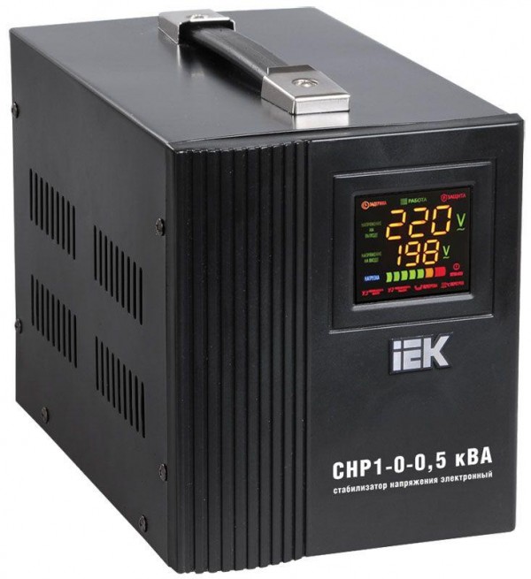  Стабилизатор напряжения HOME СНР 1/220 0.5кВА переносной IEK IVS20-1-00500 
