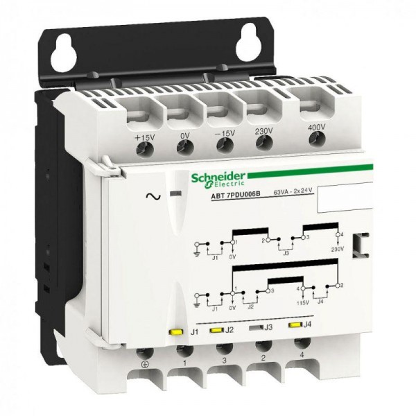  Трансформатор PHASEO 230В и 400В ± 15В/2х24В 63ВА SchE ABT7PDU006B 