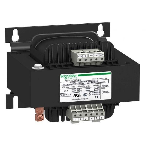  Трансформатор 230В и 400В ± 15В/2х115В 1000ВА SchE ABT7PDU100G 