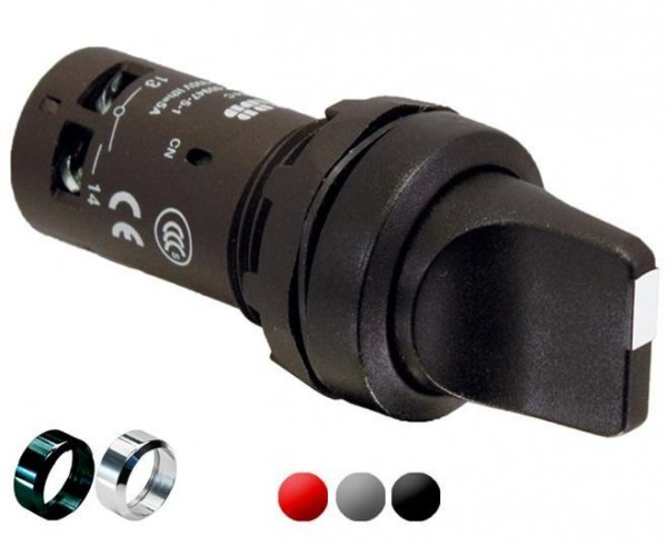  Переключатель C2SS3-30B-20 2-х поз. 2НО (45град.) без фикс. черн. ABB 1SFA619202R3026 