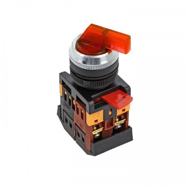  Переключатель ANLC-22 3P красн. с подсветкой 24В DC NO+NC EKF psw-anlc-3p-r-24 
