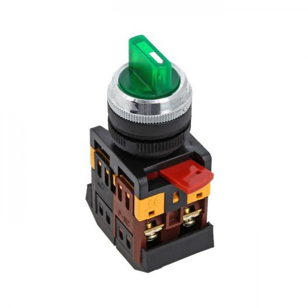  Переключатель ANC-22 2P зел. с подсветкой 220В NO+NC EKF psw-ans-2p-g-220 
