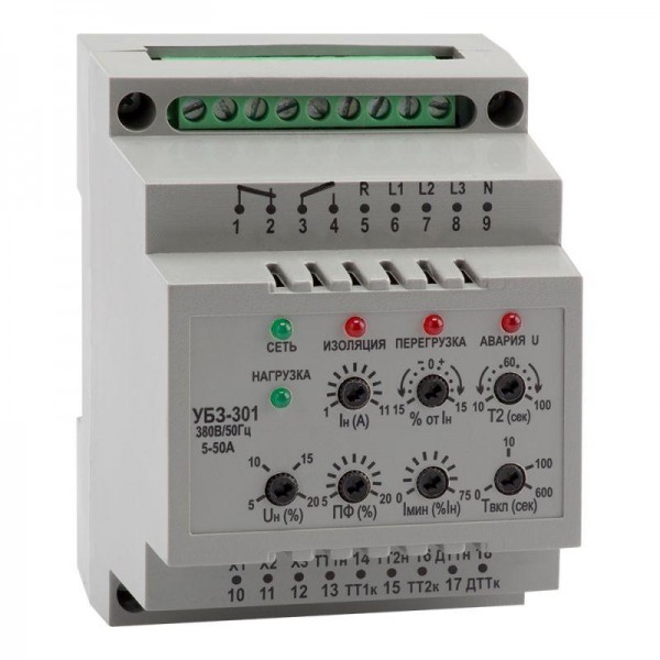  Реле защиты двигателя OptiDin УБЗ 301 10 100 УХЛ4 КЭАЗ 139506 