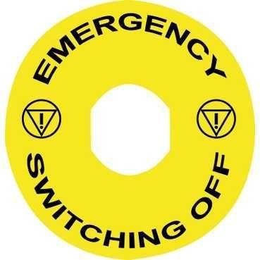  Маркировка "EMERGENCY SWITCHING OFF" 60мм SchE ZBY9360 
