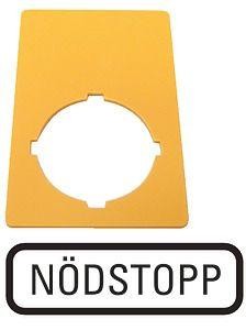  Знак аварийная остановка 50х33мм "NODSTOPP" M22-XZK-S99 желт. EATON 216476 