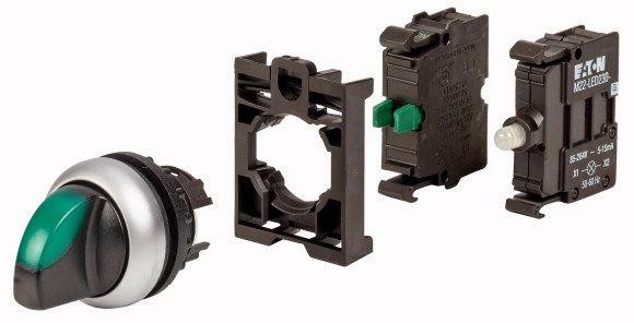  Переключатель 1НО 230В DC с подсветкой зел. M22-WRLK-G-K10LED230-BVP EATON 132597 
