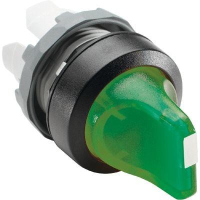  Переключатель M3SS1-11G (короткая ручка) зел. 3-х поз. с подсветкой корпус с фикс. ABB 1SFA611210R1102 