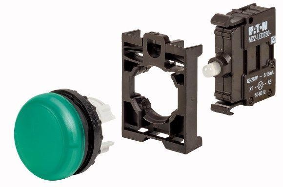  Лампа M22-L-G-LED230-BVP 230В AC зел. EATON 132600 