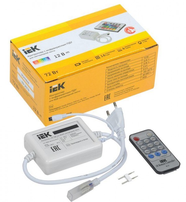  Контроллер с ПДУ ИК MONO 1 канал 220В 3А 360Вт ИЭК LSC1-MONO-360-IR-20-220-B 