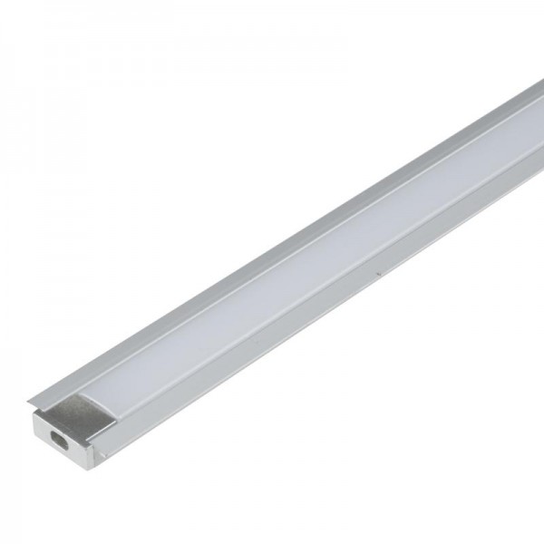  Профиль врезной UFE-K01 SILVER/FROZEN 200 POLYBAG алюм. мат. рассеив. 200см в компл. 2 заглушки Uniel UL-00005026 