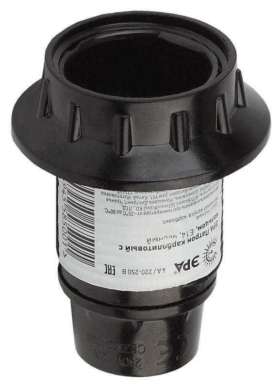  Патрон карболитовый с кольцом E14-R (CARB) черн. ЭРА Б0027988 