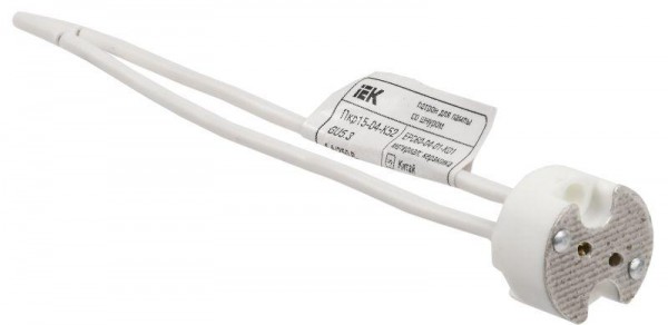  Патрон электрич. GU5.3 подвесной со шнуром керамика IEK EPC60-04-01-K01 