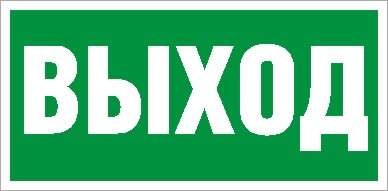  Наклейка "Выход" (ПЭУ 010) (335х165) РС-L СТ 2502000200 