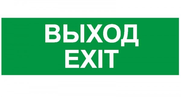  Знак безопасности NPU-1510.E24 "Выход-EXIT" Белый свет a10881 