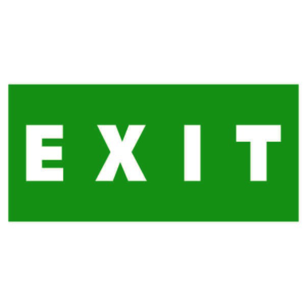  Знак безопасности PS-40206.E25"EXIT" Белый свет a13748 