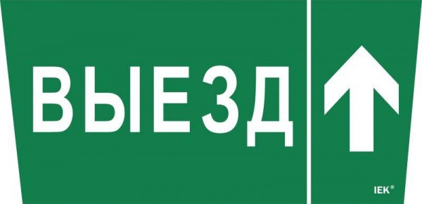  Этикетка самоклеящаяся "Выезд/стрелка вверх" ССА 5043 IEK LPC10-1-31-28-VZVV 