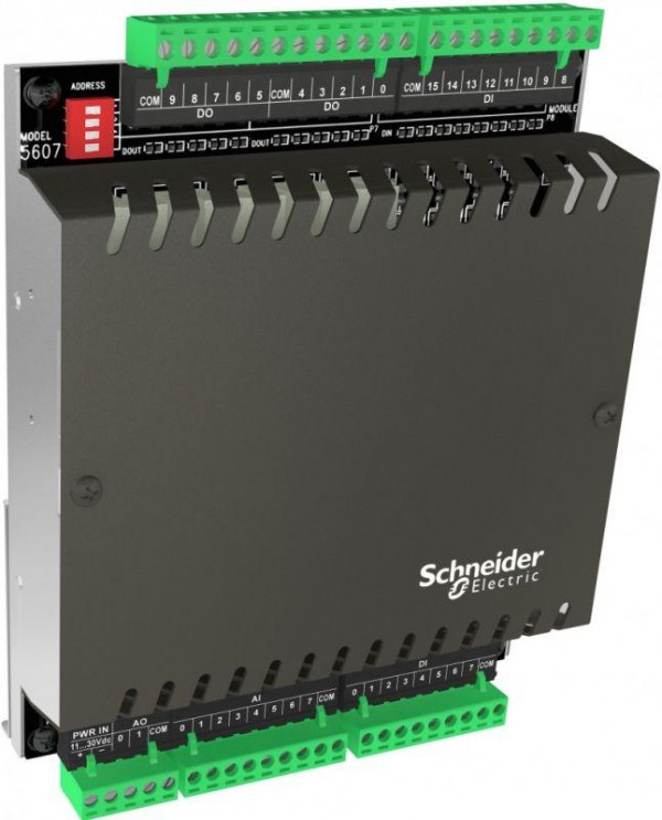  Модуль расширения 5607-24 I/O 16 D/I (24В) 10 D/O(SSR) 8 A/I 2 A/O SchE TBUX297494 